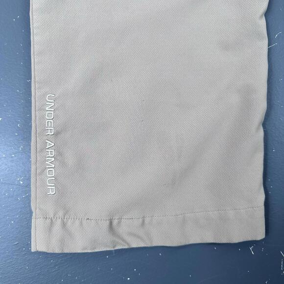 Under Armour Golf Pants Mens 32x32 Tan Khaki Chino Relaxed Performance Stretch - Picture 8 of 8